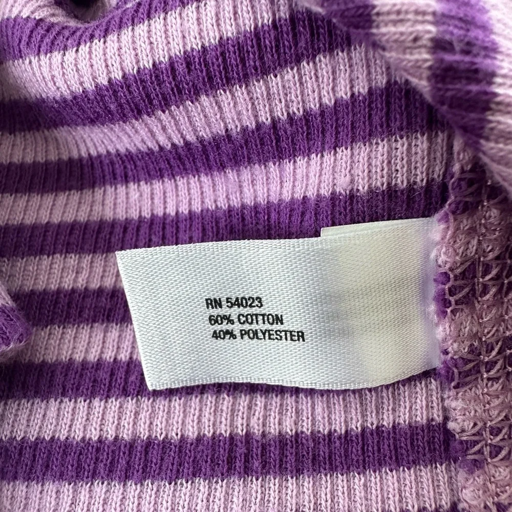GapKids Girls Purple Striped Racerback Athletic Tank Top Shirt Size Small 6-7